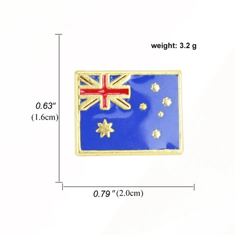 national flags, Pines, chest badges, Australian drip oil badges Zinc alloy die-casting metal cartoon