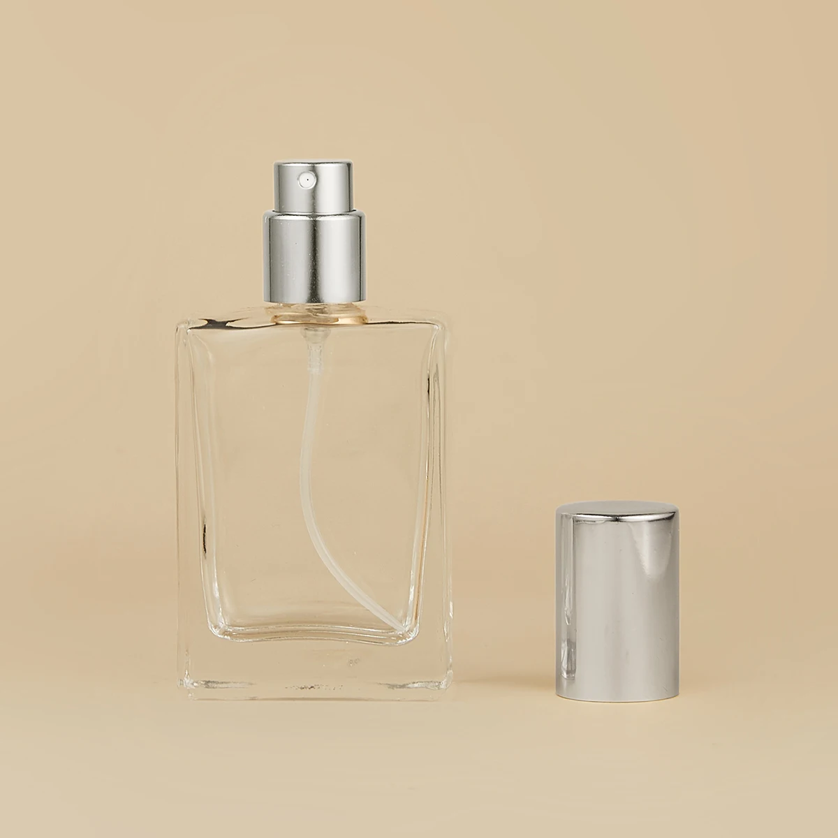 30ml Screw Square Glass Spray Qerfume Dispenser Cosmetic Packaging Empty Bottle Liquid Pressing Sprinkler Perfume Bottle