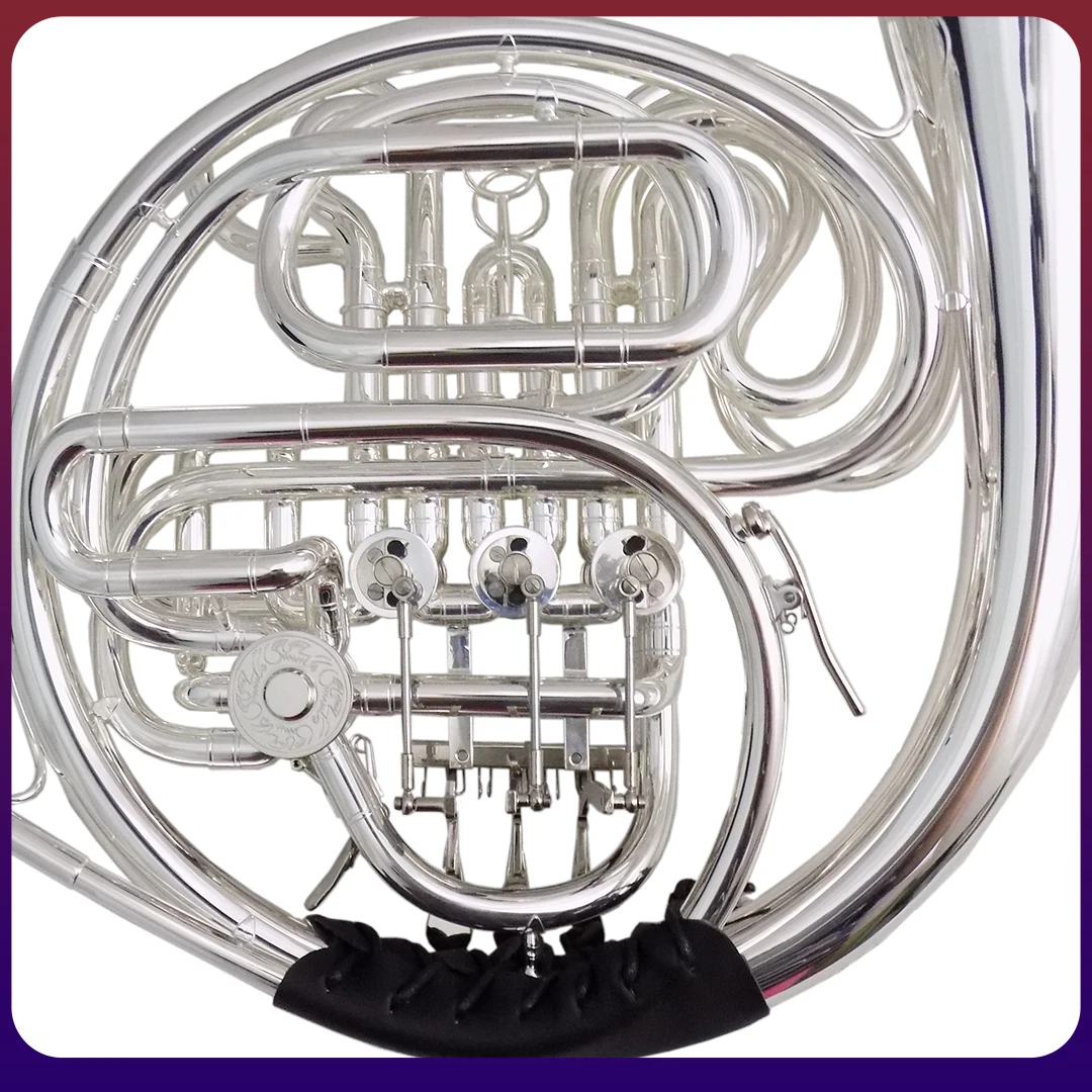 F/Bb Double French Horn Musical Instruments Divided Bell Silver Plated with Case Mouthpiece