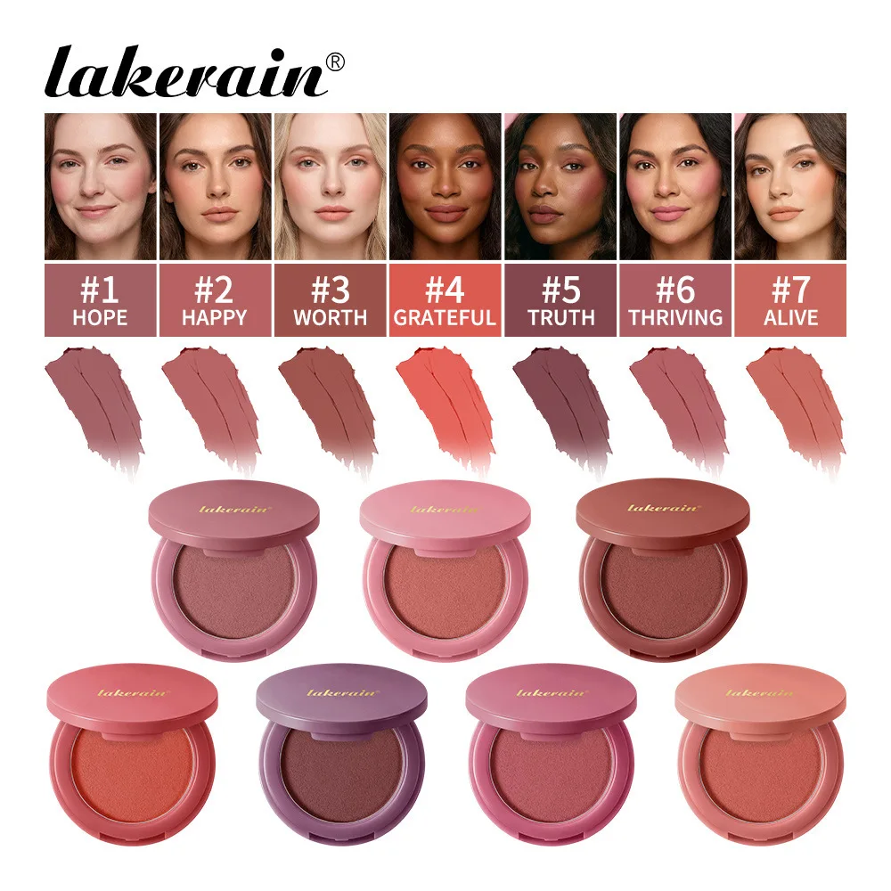 7 Colors Soft Poke Matte Blush Fresh Silky-smooth Skin Finish Long Lasting Luminosity Airy & Lightweight Liquid to Blush Natural