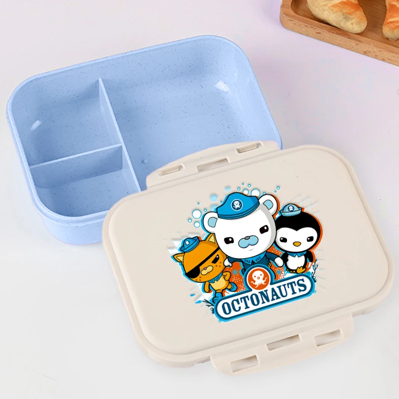 Cartoon Octonauts Student Lunch Box Barnacles Kwazii Peso Kids Bento Boxes Food Fruit Container Picnic School Separated Lunchbox