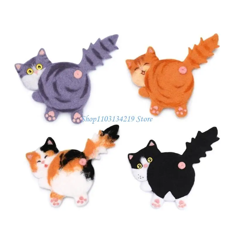 

N5KC Cats Coasters Wool Felting Kits Needle Felting Kits Needle Felting Starter Tool