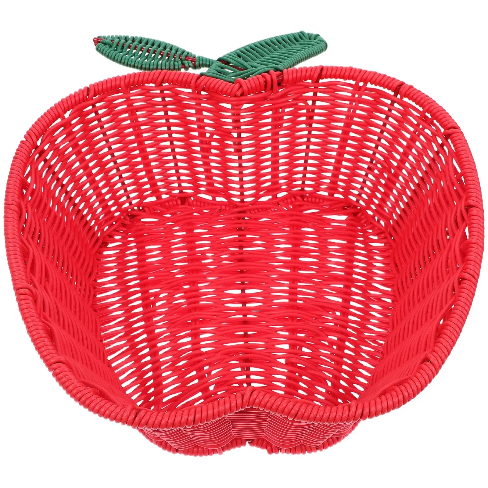 

Woven Basket Fruit Bowl Storage Apple Baskets Home Snacks Candy Food Holder Organizer Kitchen Counter Decor Box