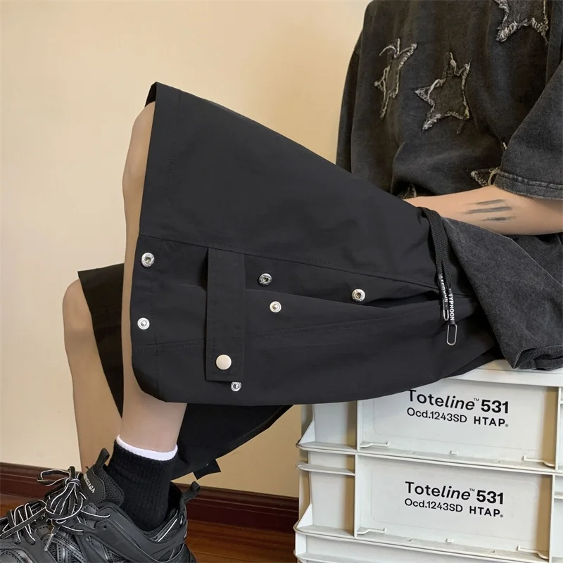 

Men's Summer Casual orts American Workwear Loose Straight Leg Five-Quarter Length Breathable Comfortable Faionable