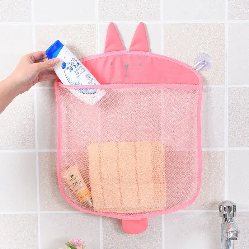 Baby Bath Toys Organizer Quick Dry Toddlers Mesh Net Bag for Bathroom Toy Storage Cartoon Shape Sand Beach Toys Storage Holder