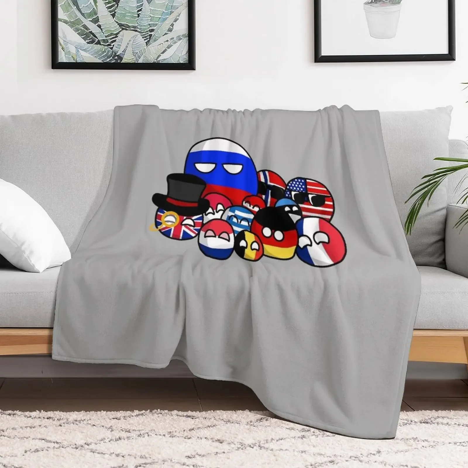 Countryballs Pullover Gifts For Fans, For Men and Women, Gift Valentine's Day Throw Blanket Hair Flannels Hairy Blankets