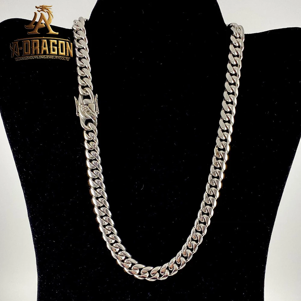 Custom Vvs Moissanite Big Hip Hop Mens Rapper Diamond Chain Pendant Necklace Set Double Row Cuban Link Chain 15mm 18mm 19mm 20mm