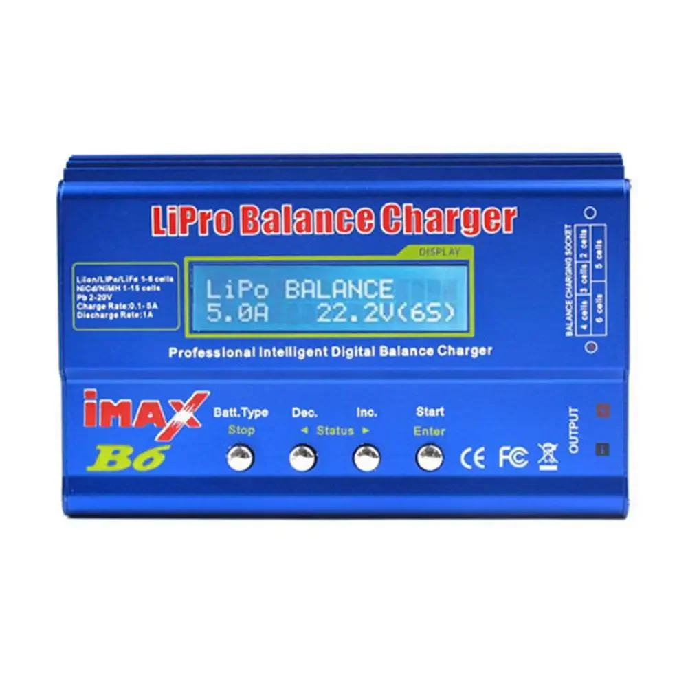 iMAX B6 80W Balance Battery Charger Lipo NiMh Li-ion Ni-Cd Digital RC Discharger 8 in 1 Multi T/Tamiya/XT60 Plug 15V 6A Adapter