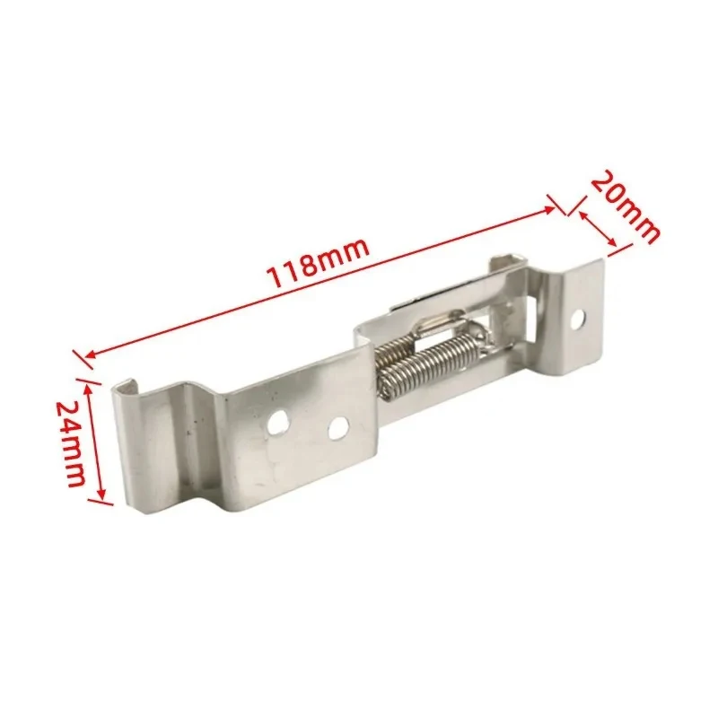 Stainless Steel Car License Plate Frame Spring Loaded Bracket for Motorhome Trailer Number Plate Clips