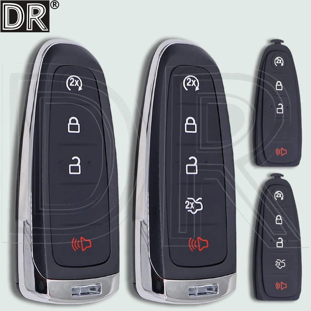 Carcasa de Repuesto para Llave de Coche DR, Compatible con Ford Escape, Focus, Taurus, Edge, Flex, C-Max, Maverick, Taurus, Lincoln 2011-2018