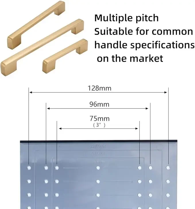 Cabinet Handle Hole Locator Tool Multi Hole Distance Measurement Precise Positioning Furniture Installation Auxiliary Tools Suit