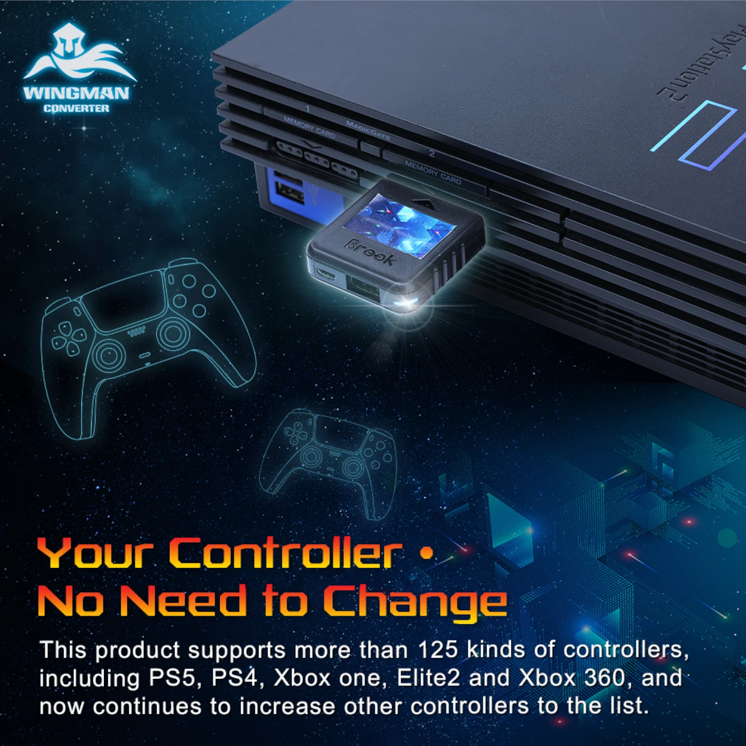 محول Winman لجهاز Xbox 360/Xbox One/XSX | وحدة تحكم S/Xbox Elite 1&2/PS5/PS4/PS3/Switch Pro لـ PS2/PS/PS Classic