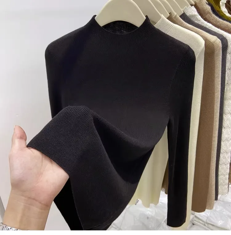 Autumn Winter Turtleneck Sweater Women 2026 Solid Slim Pullover Warm Casual Jumpers Korean Fashion Knitwear Base Layer Tops