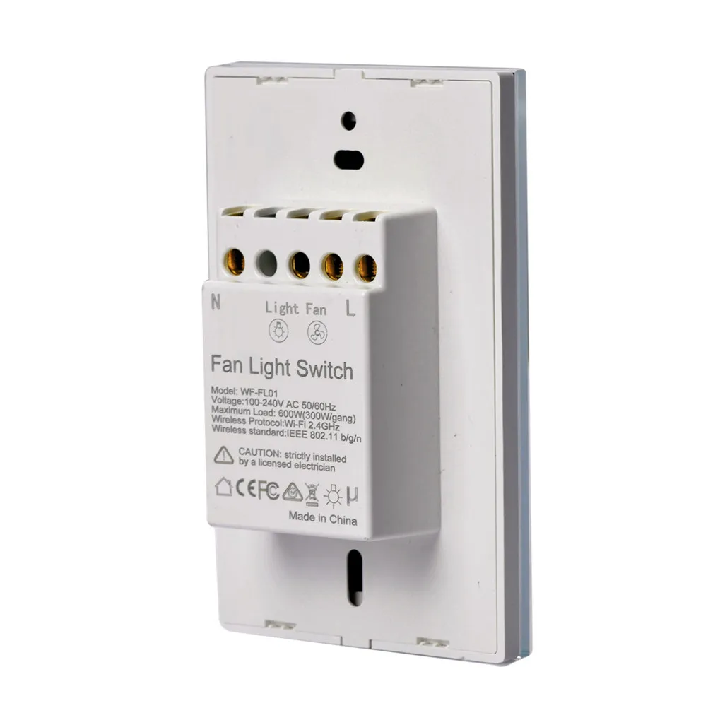 Switch WiFi Ceiling Fan Light Remote Control App Timer Share Device Home Ceiling Fan Smart Home Wall