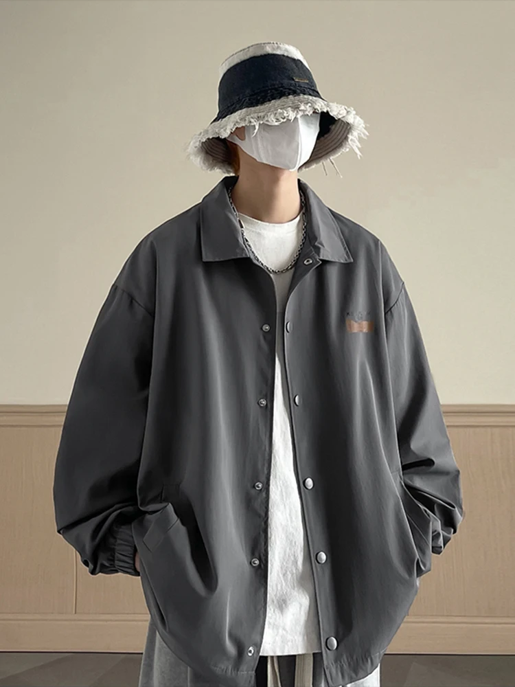 

Cleanfit Men's Baseball Jaet Waterproof Streetwear Sle Polyester Long Sve Loose Fit Outerwear Faionable Mature