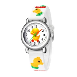 cute sweet silicone band Duck style Children's cartoon watch