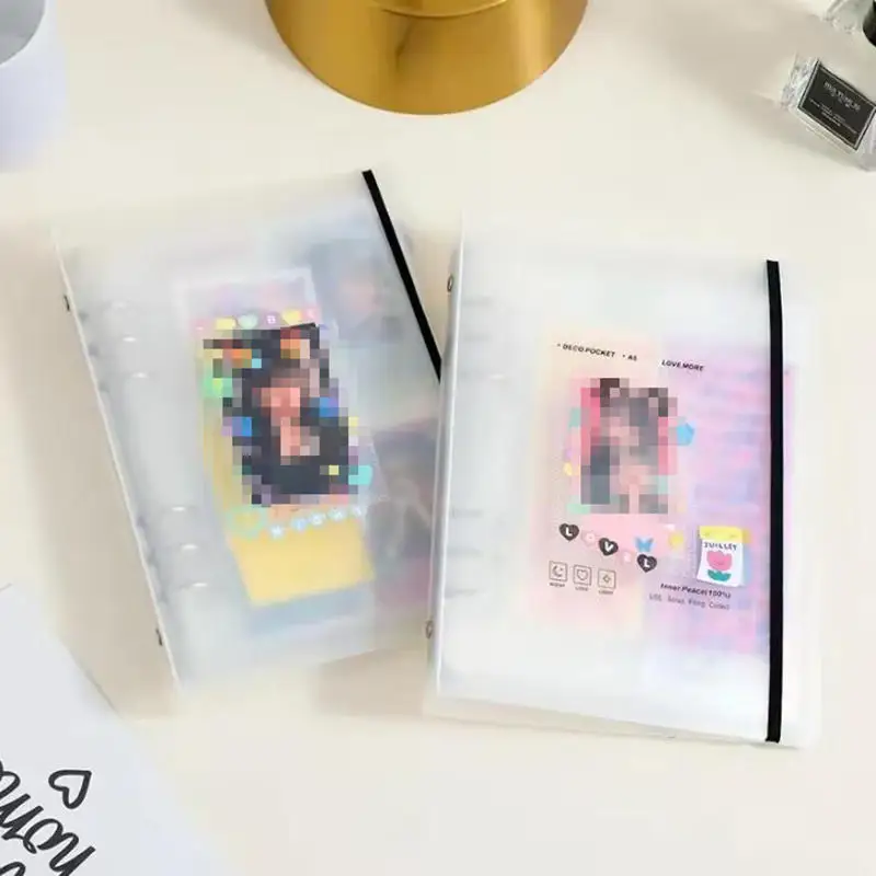 A5 Kpop Fotokartenhalter, Fotoalbum für Polaroid-Karten, 3 Zoll, Herzförmiger Fotokartenhalter, Schulbedarf, Ordner