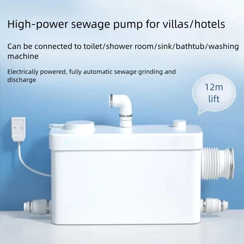 Fully Automatic Sewage Lifter High Power Commercial Sewage Lift Pump Hotel Motel Shower Room Macerating Drain Pump