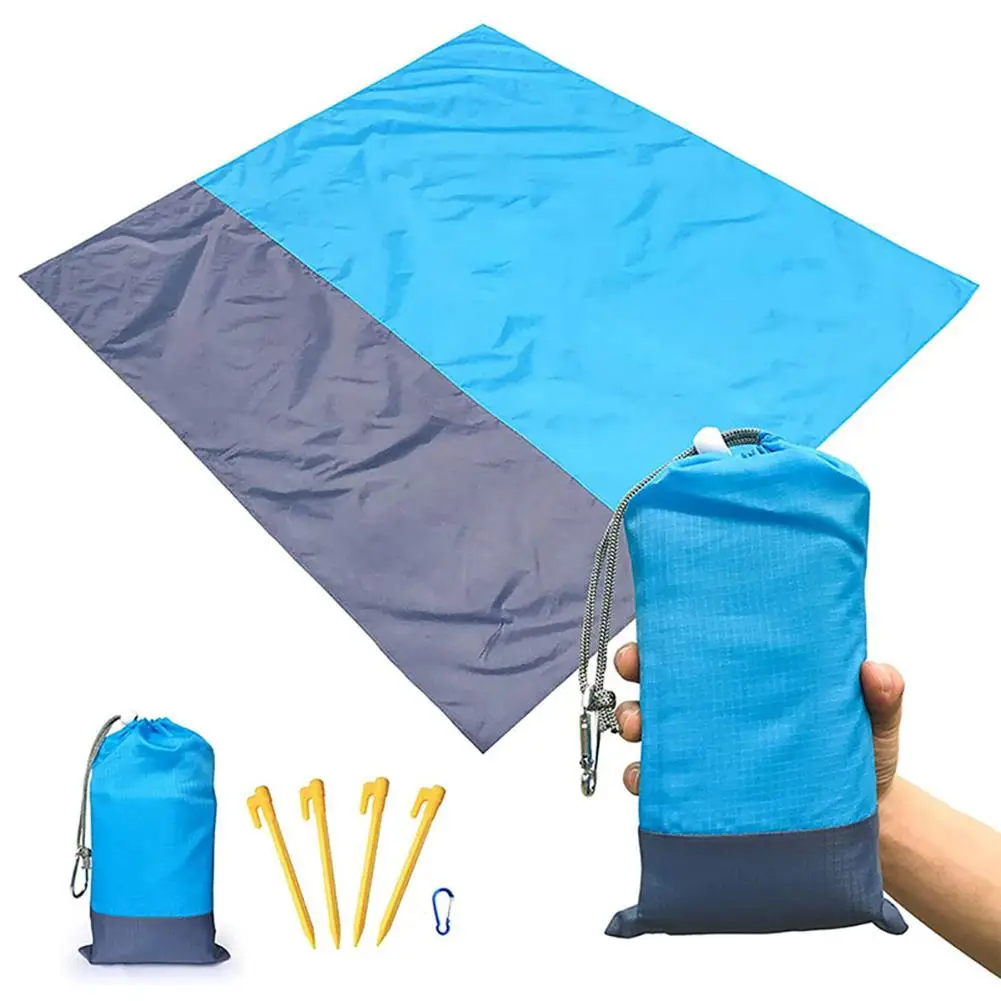 Pocket Picnic Beach Mat Waterproof Foldable Portable Sand Free Blanket For Outdoor Camping Fishing Tent