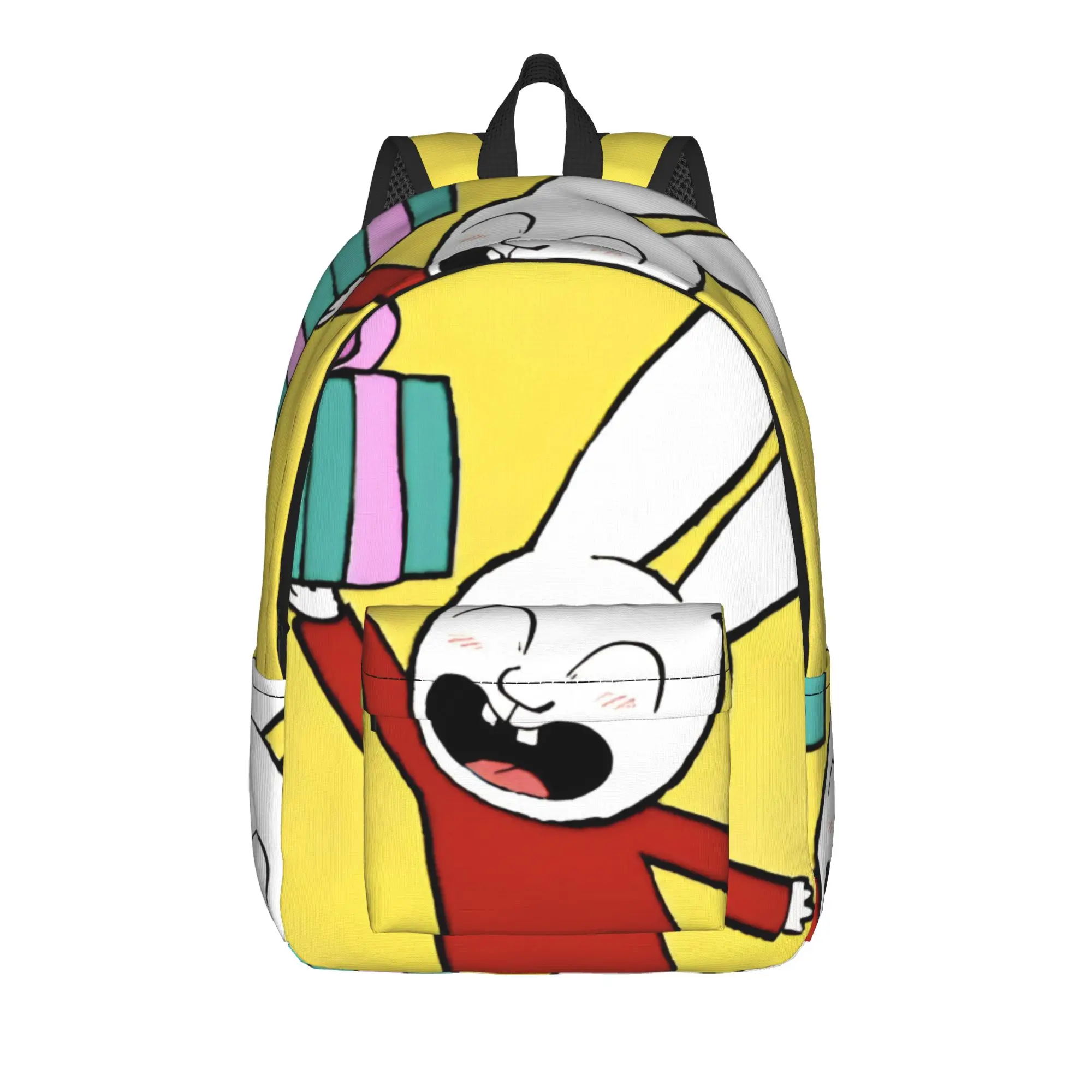Simon Super Rabbit Cool Backpack with Pocket Student Business  Daypack for Men Women College Shoulder Bag
