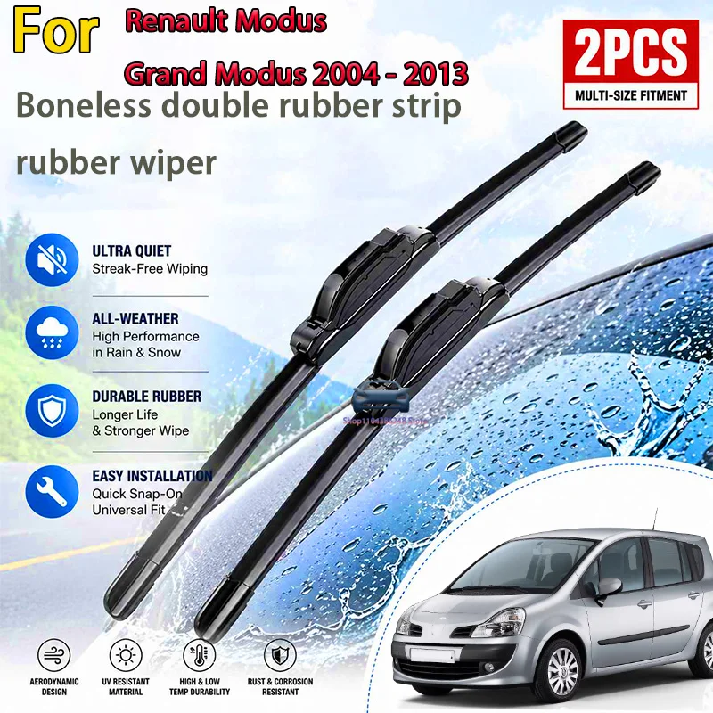 

Front Wiper Blades For Renault Modus Grand Modus 2004 - 2013 Windshield Windscreen Window Brushes 28"26" Modification Parts