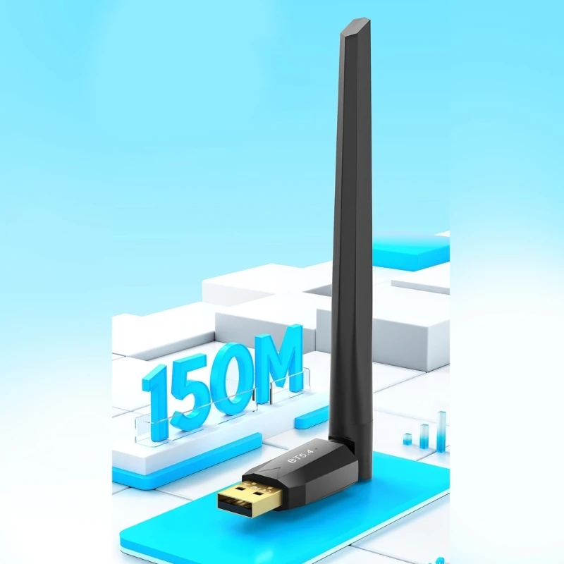 Bộ chuyển đổi không dây USB tương thích5.4 Bộ thu phát Kết nối mạnh mẽ cho Windows8.1/10/11 K1KF