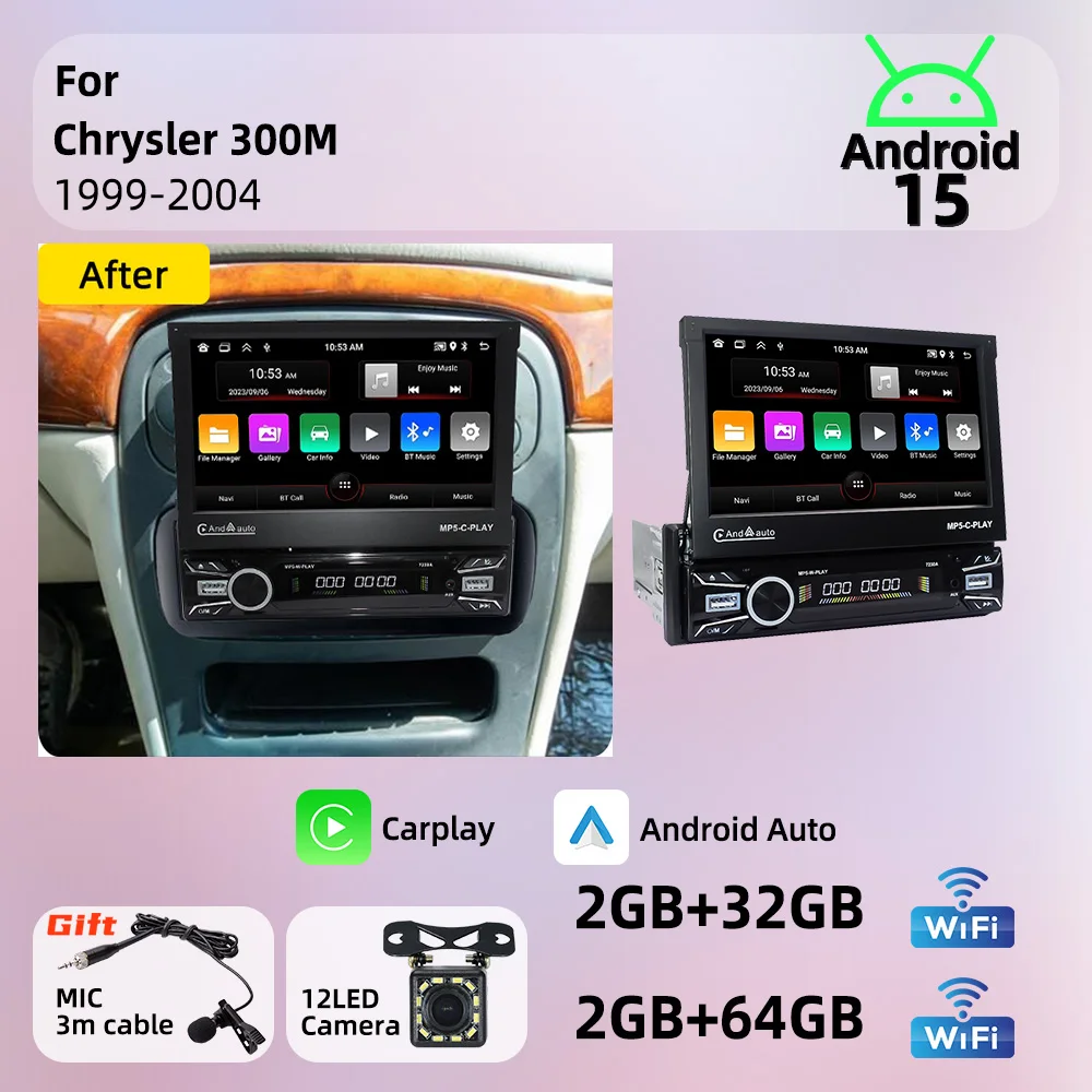 Android Radio 1Din Screen Stereo 7