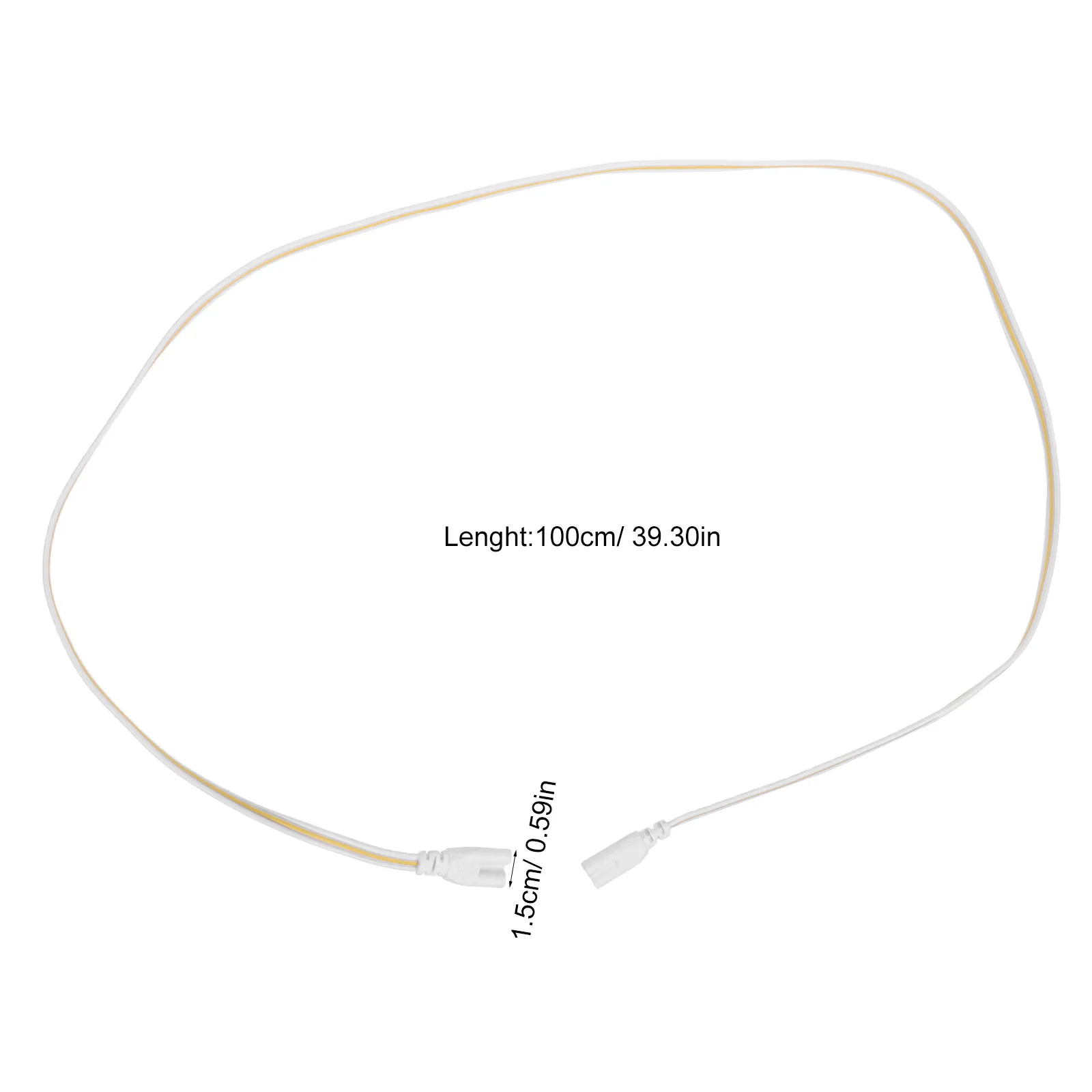 10Pcs T5 T8 LED Tube Power Extension Cable 3.3ft 3-Pin Double End Connector Wire Integrated Lamp Connecting Cord for Workshop