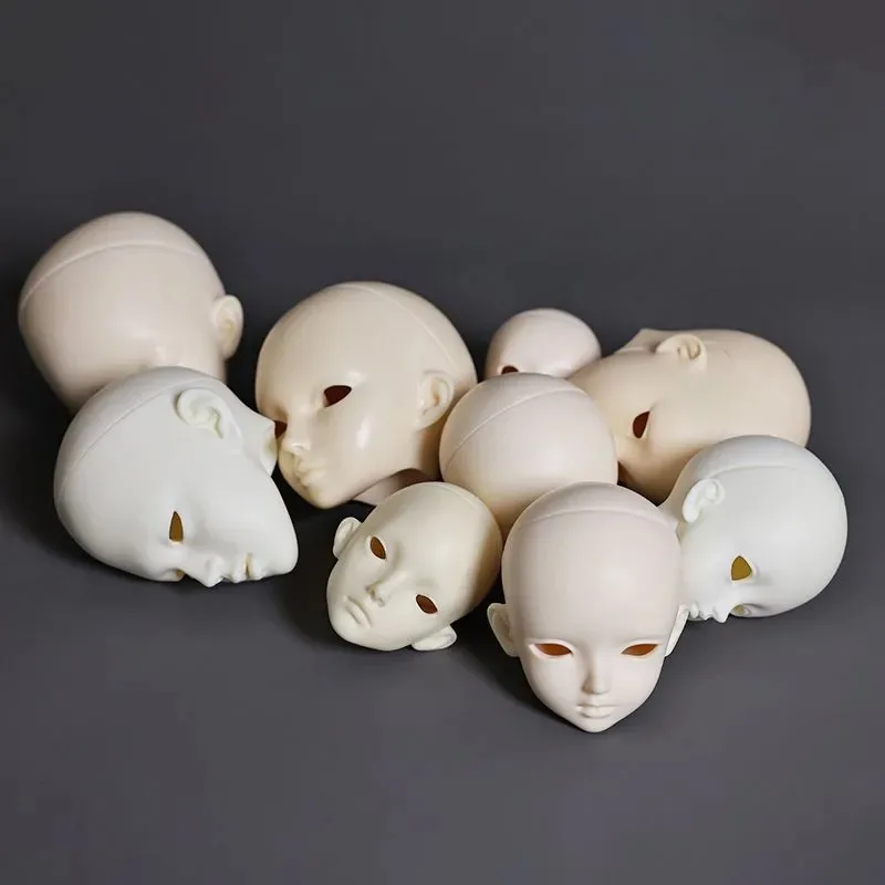 

BJD Doll Head ONLY - 1/3 1/4 1/6 Scale Blank Face Unpainted Resin Head for Makeup Practice - As-Is Minor Flaws No Return
