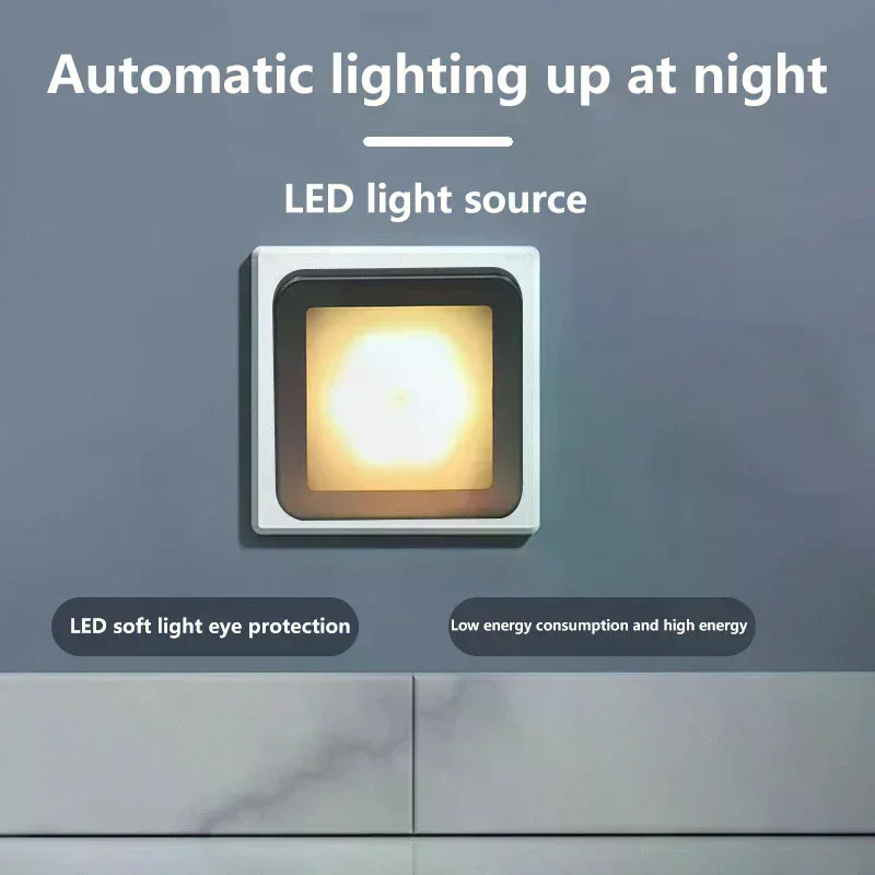 Motion Controlled Human Body Sensor LED Night Light Smart Battery Operated For Baby Room Hallway Pathway Home Light