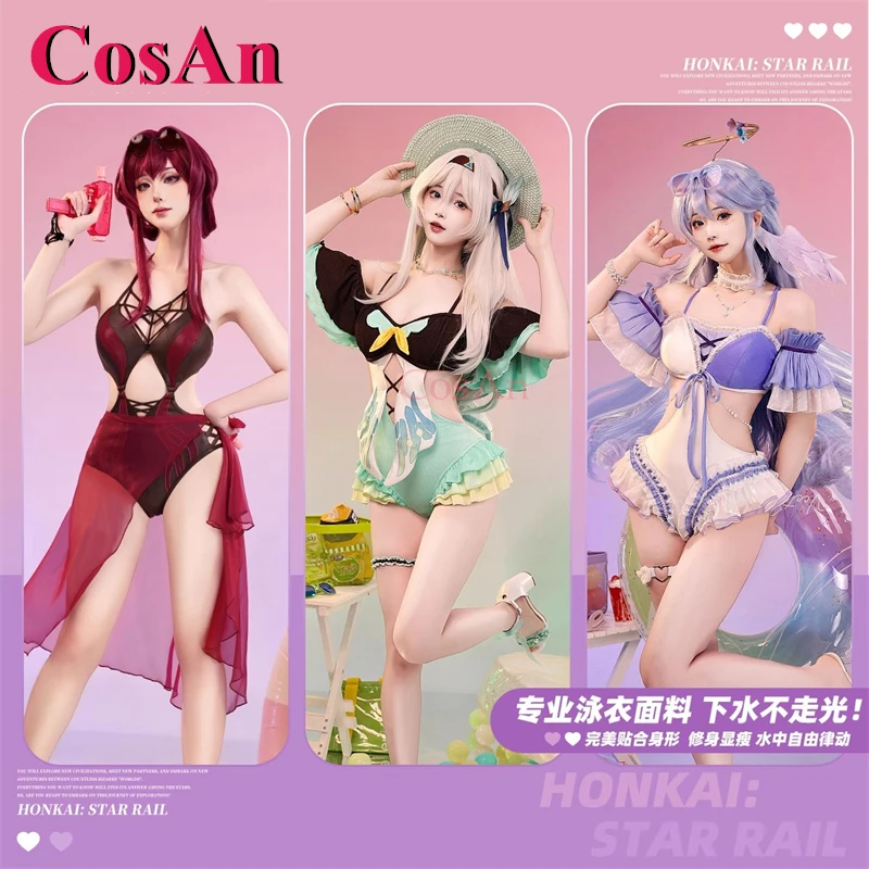 

CosAn Game Honkai: Star Rail Робин/Фереfly/Кафка Костюмы для косплея Великолепный сладкий летний купальник для свиданий Пляжная вечеринка для плавания Новый