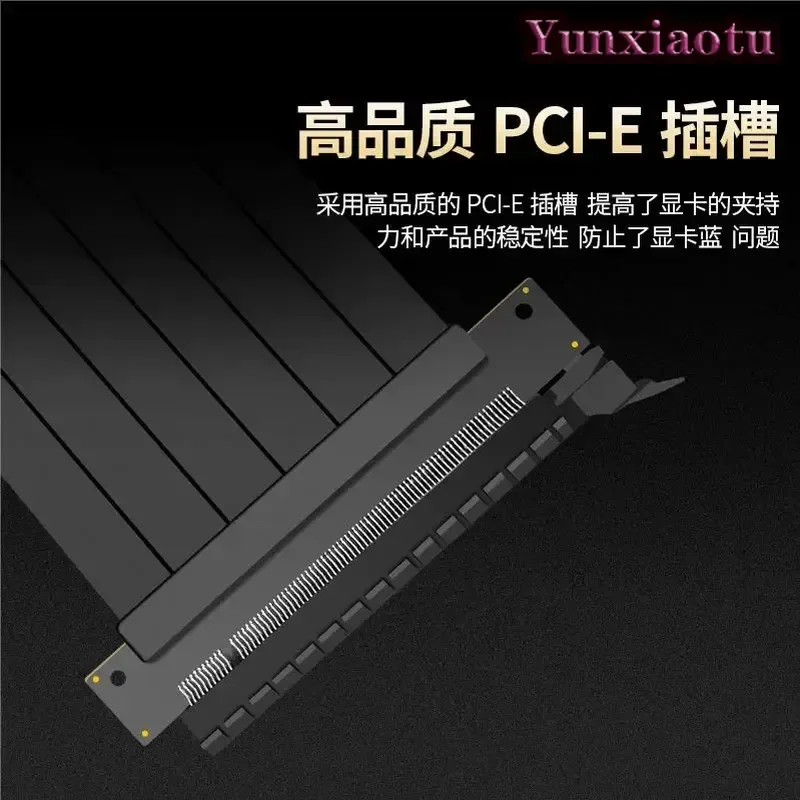 90 Degree GPU Riser Cable, Vertical Graphics Card Extension Adapter, Full Performance Support for Desktop PC