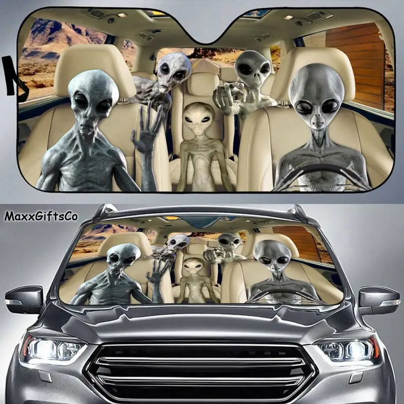 

Alien 2 Car Sun Shade, Alien 2 Windshield, Alien 2 Family Sunshade, Car Accessories, Car Decoration, Gift For Dad, Mom