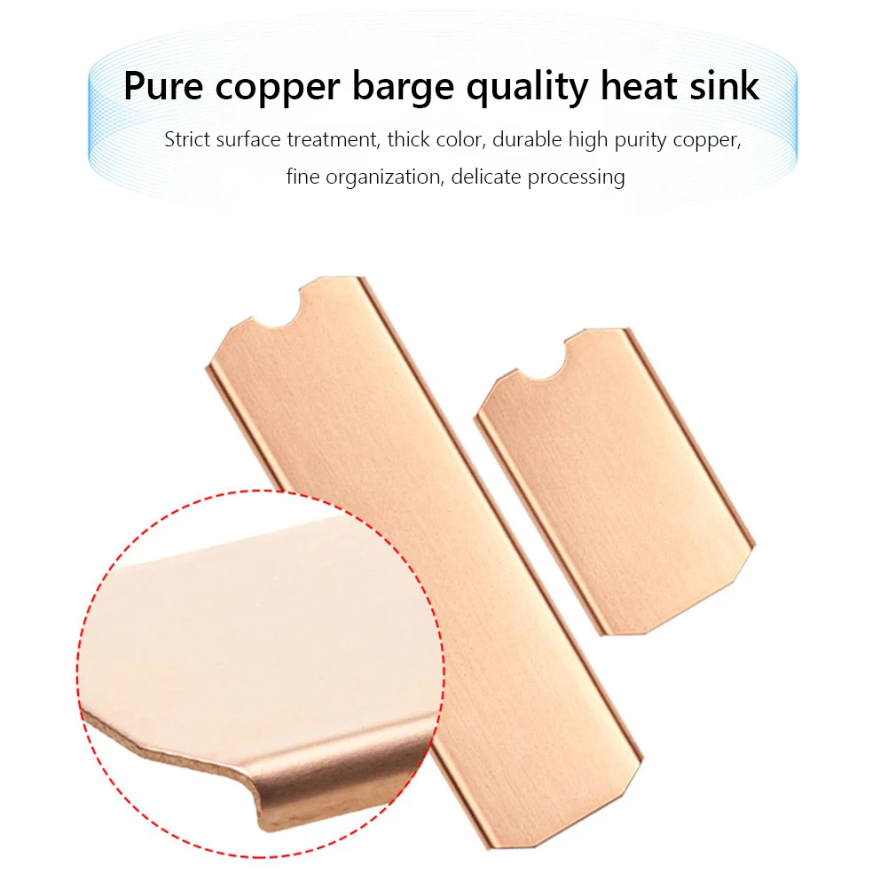 Solid State Disk Cooler Copper Lightweight Solid State Disk Radiator 0.5mm 401W Antioxidant Set for M.2 2242 2280 NVMe SSD