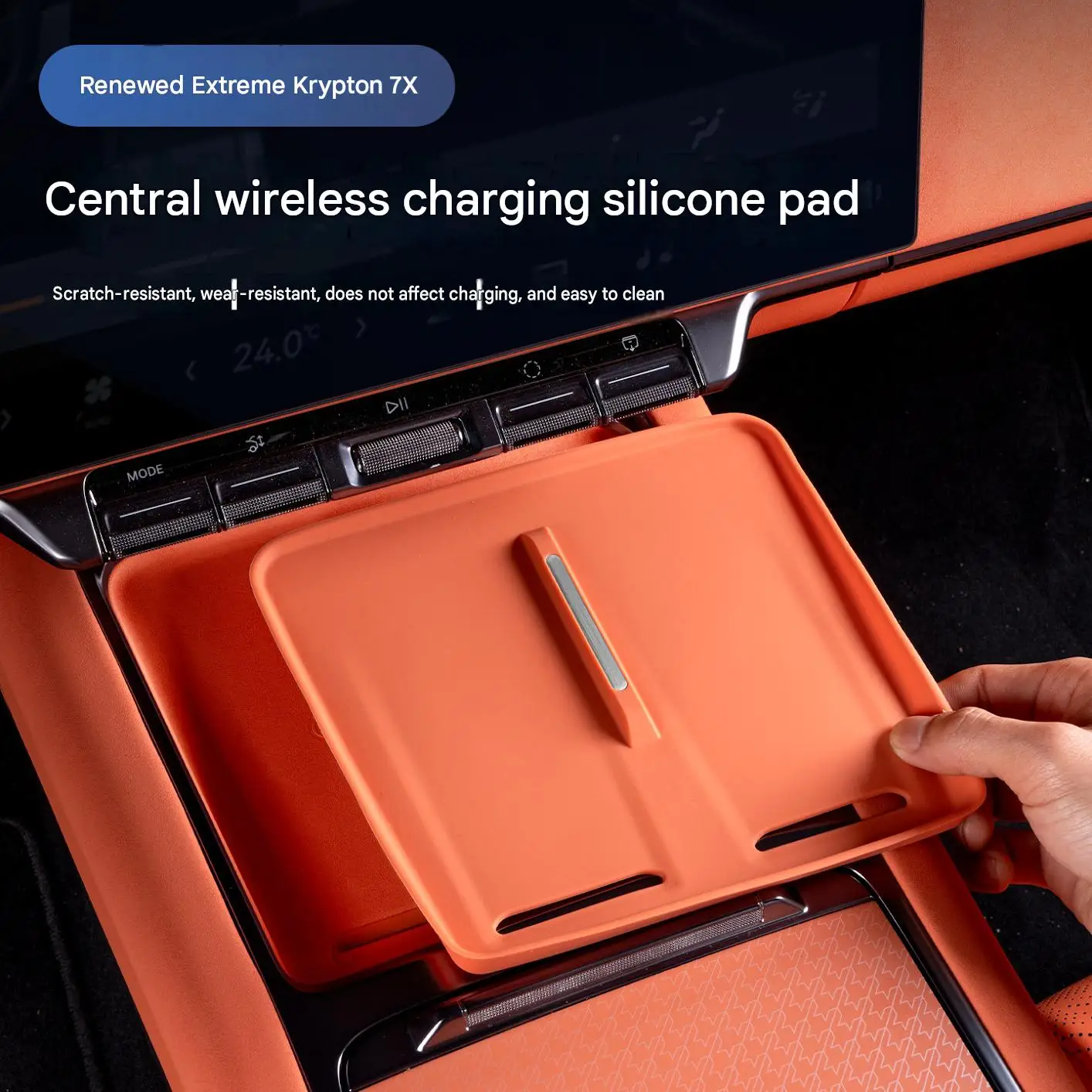 [Fast Shipping] Zeekr 7X Center Control Silicone Wireless Water-Refilling Coaster Storage Box 2025/2026