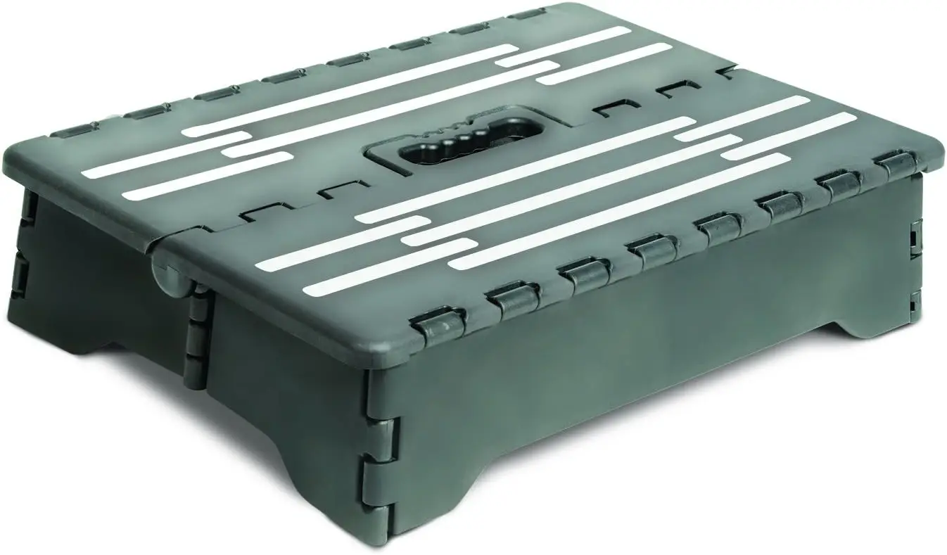 

Портативная складная подставка-ступенька, 4-дюймовый нескользящий табурет с ручкой, черный