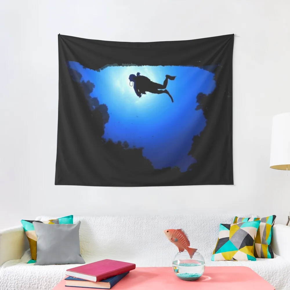 Scuba Deep Diving Tapestry Decorative Paintings Wall Coverings Bedrooms Decor Tapestry