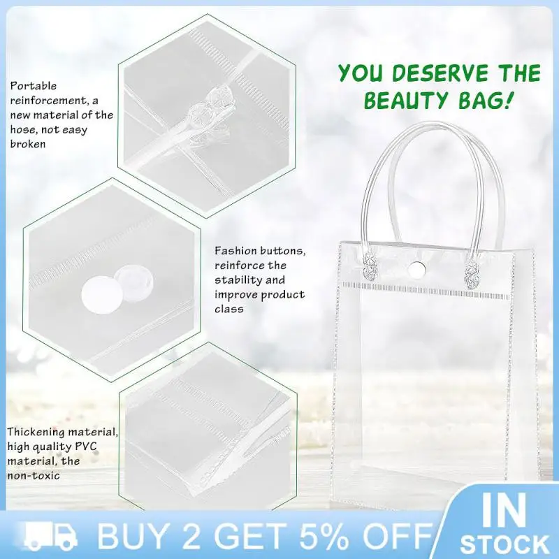 

Transparent Bags Clear PVC Fashion Women Casual Shopping Bag Food Bag Large Capacity Clear Portable Shoulder Bag Handbags