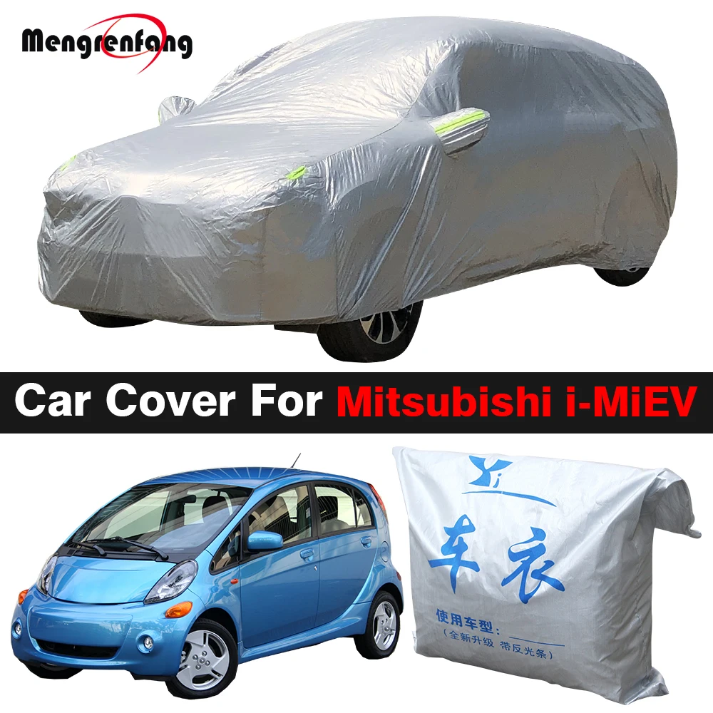 Full Car Cover For Mitsubishi i-MiEV iMiEV Auto Anti-UV Snow Rain Wind Prevent Cover All Season Suitable