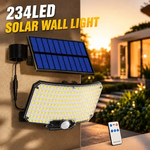 Solar Lights Outdoor with Motion Sensor 234/100LED Solar Flood Lights Waterproof Solar Powered Security Spot Lights Porch Patio