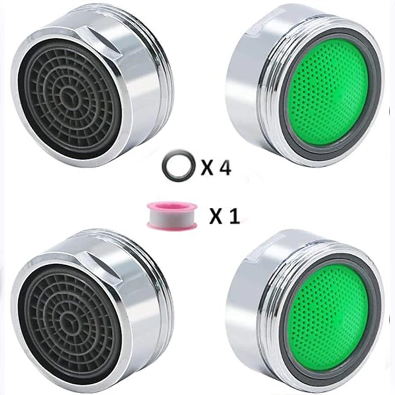 4 Pcs Chrome Black Water Saving Replaceable Filter Mixing Spout 24/20mm Threaded Bathroom Faucet Aerator bathroom accessories