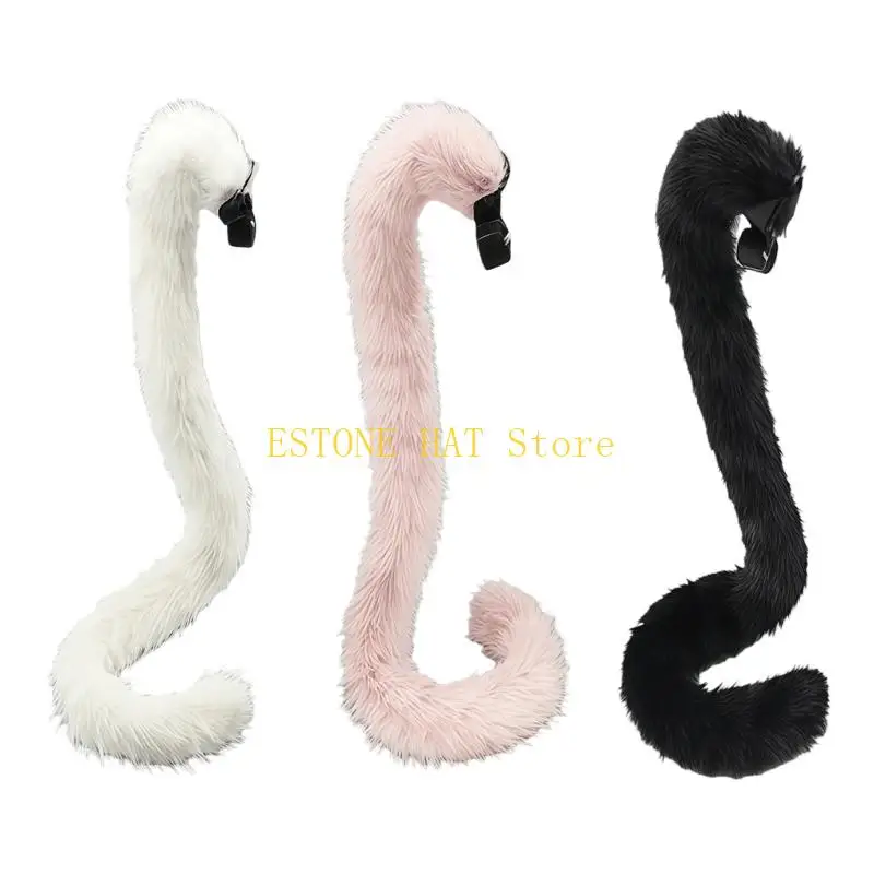 

49MF Foxes Tail,Faux Furs Wolf Foxes Cats Tail Fancy Dress Halloween Cosplay Costume