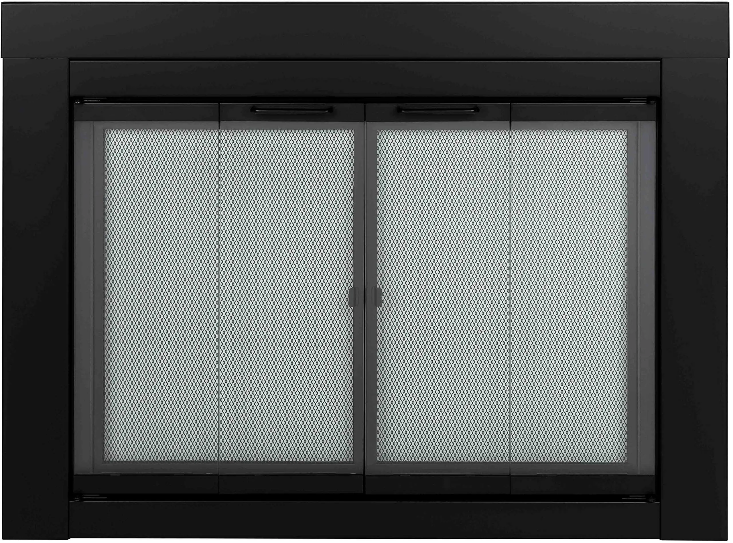 Ascot Fireplace Glass Door - for Masonry Fireplaces, Small, Black, Model Number AT-1000