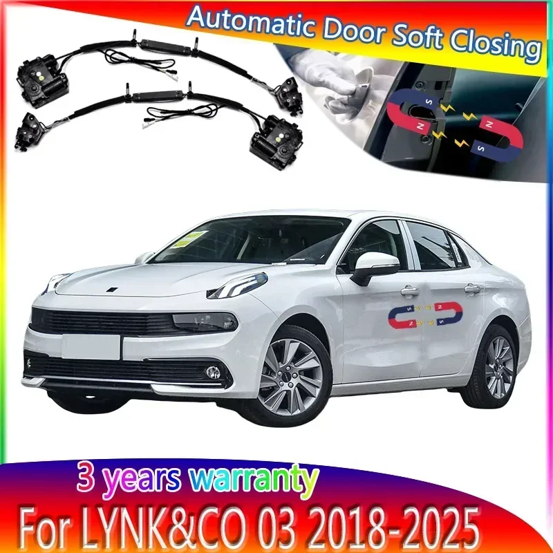 4pcs Car Smart Electric Suction Door Refitted Automatic Locks Soft Close Anti Pinch For Lynk & Co 03 2018-2025 Car Accessories