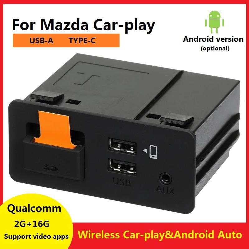 

Wireless Apple Carplay Android Auto USB Retrofit Kit Suitable For Mazda 2/3/6/CX5/CX3/CX9/MX5/CX8/CX30/Miata For YouTube Netflix