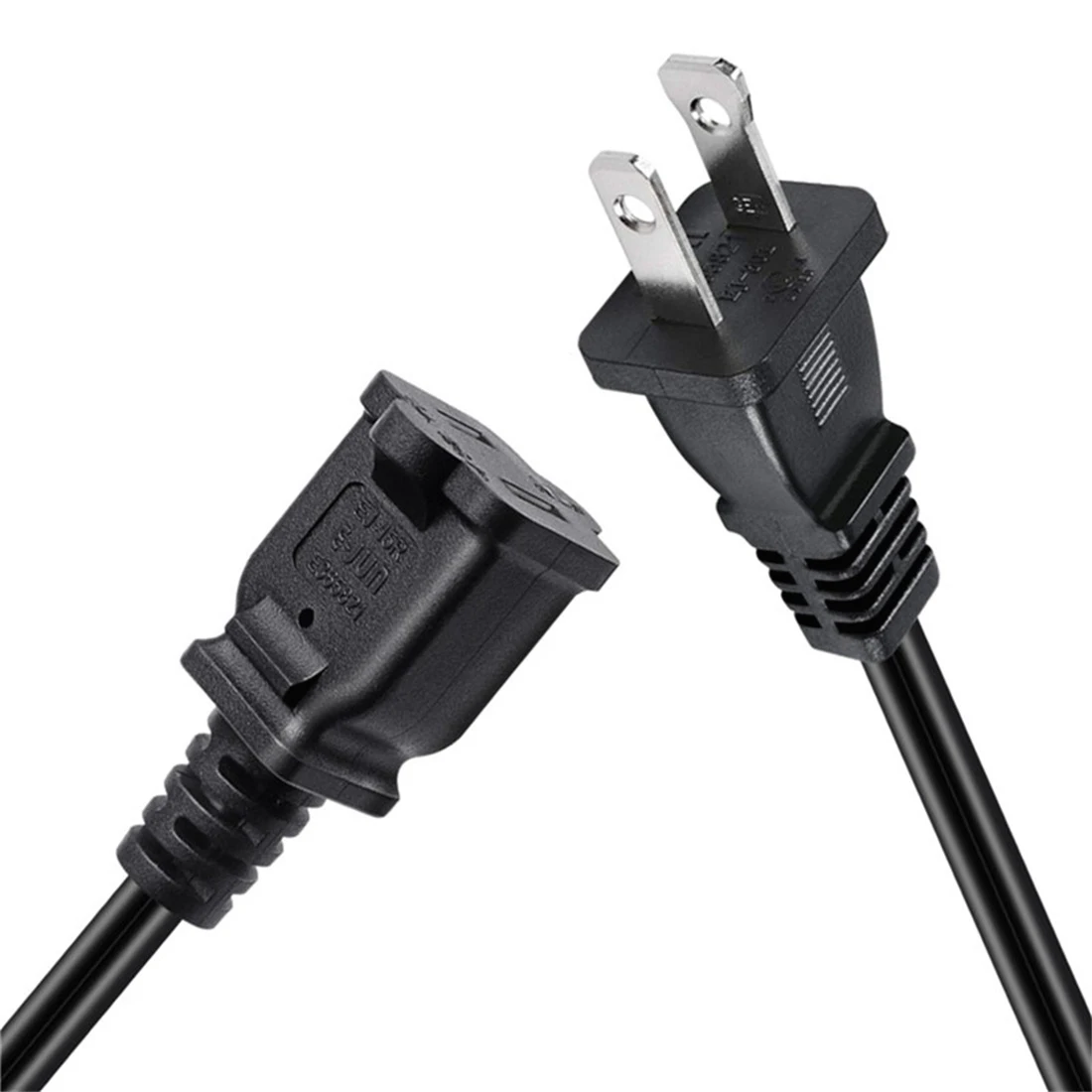 JORINDO US AC Power Extension Cable Cord 2-Prong Polarized Male to Female Extension Cord for Nema 1-15P to 1-15R 3M/9.8FT