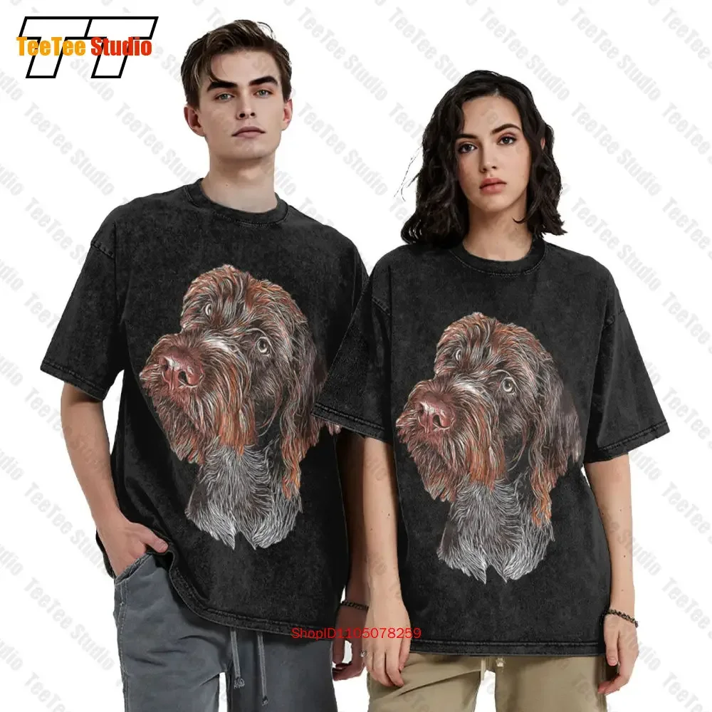 Deutsch Drahthaar German Wirehaired Pointer Vintage Oversized T-Shirt S11X