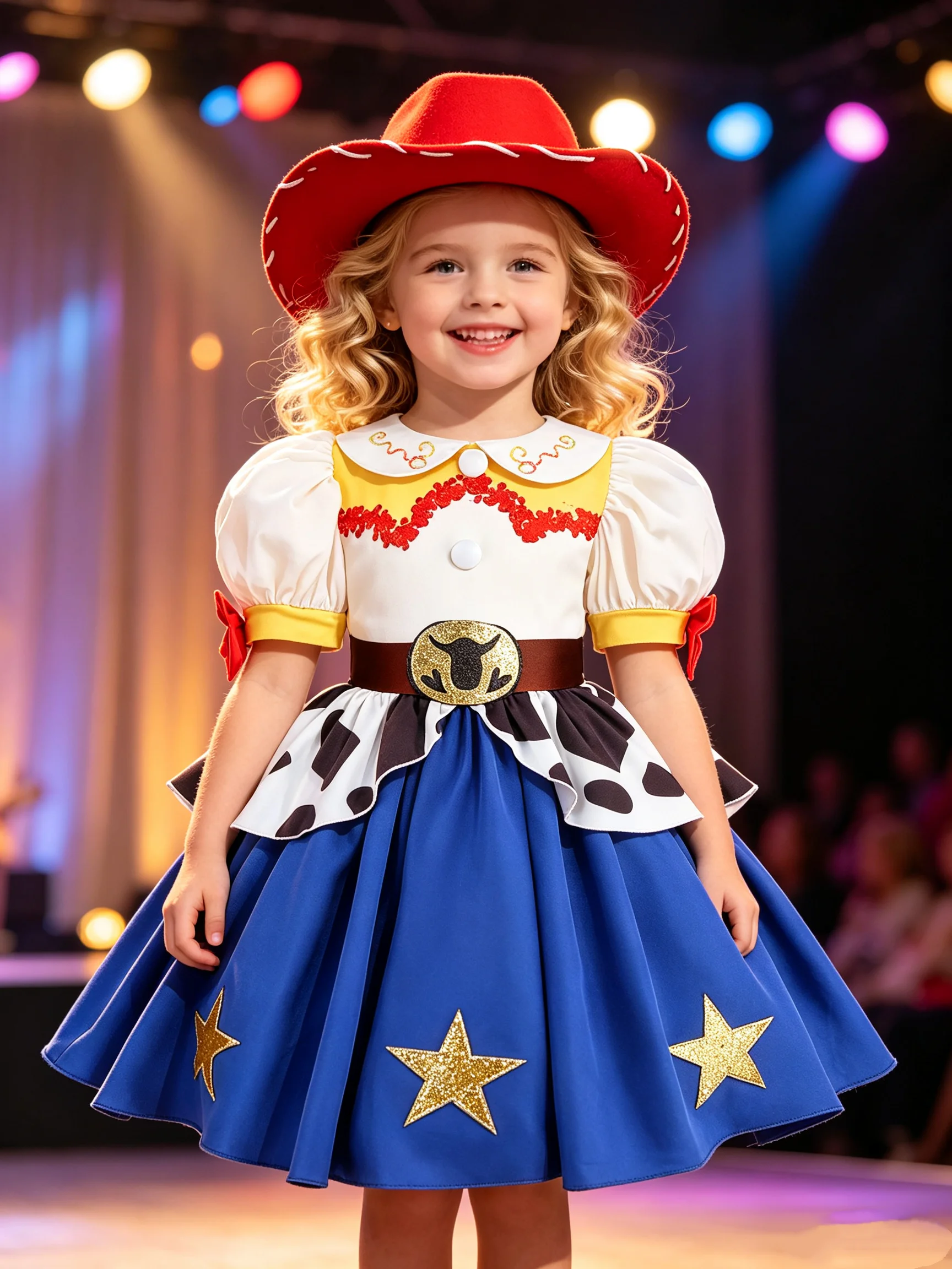 Neues Cartoon-Animation Jessie Mädchen Cosplay-Performance-Set Halloween Mädchen Verkleidungsset Geeignet für Geburtstagsfeiern Bühnenkostüm – Detail 3
