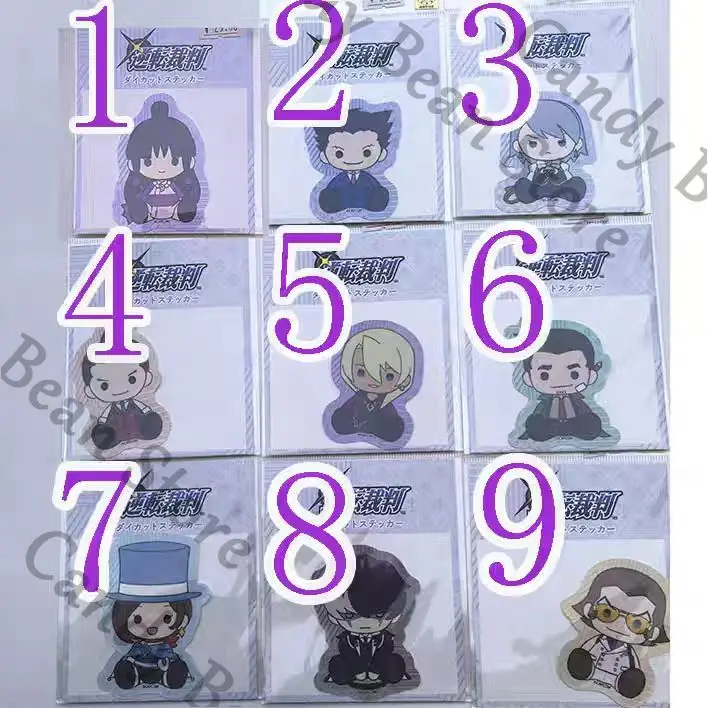 Véritable Anime Ace avocat Phoenix Wright Apollo Justice Klavier Gavin Maya Cosplay Paster autocollants dessin animé autocollant décalcomanies de noël