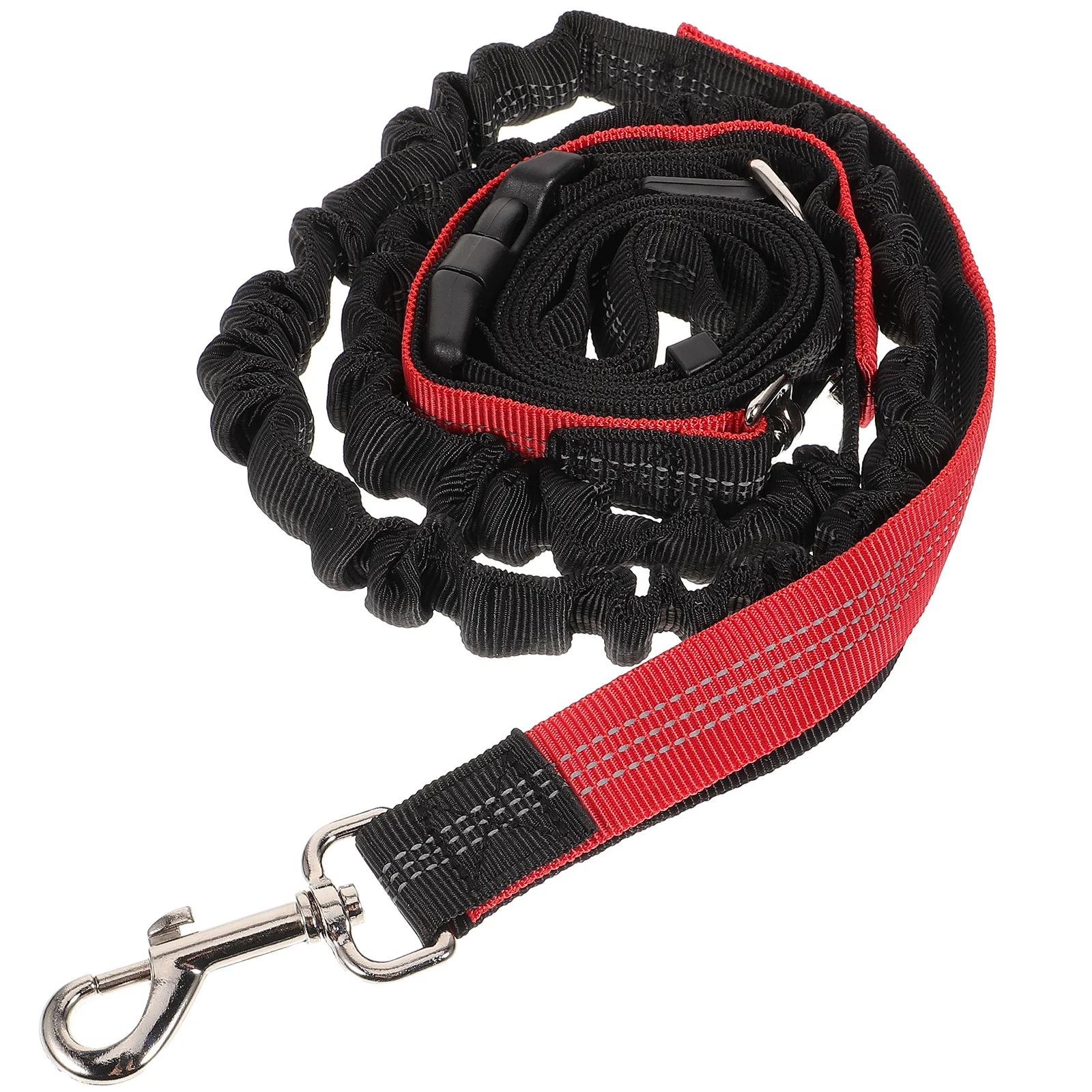 

Dog Leash Medium Size Black Red Reflective Adjustable Length Pet Traction Rope Hand Free Walking Jogging Travel Hunting Dog